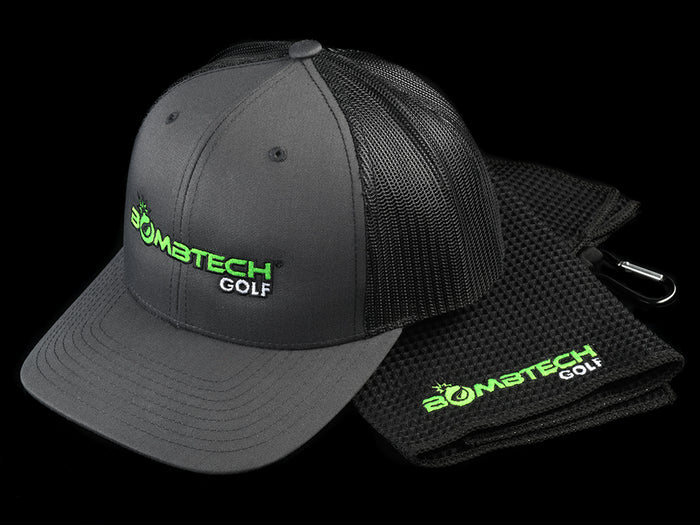 NEW! Bombtech Golf Hat and Towel